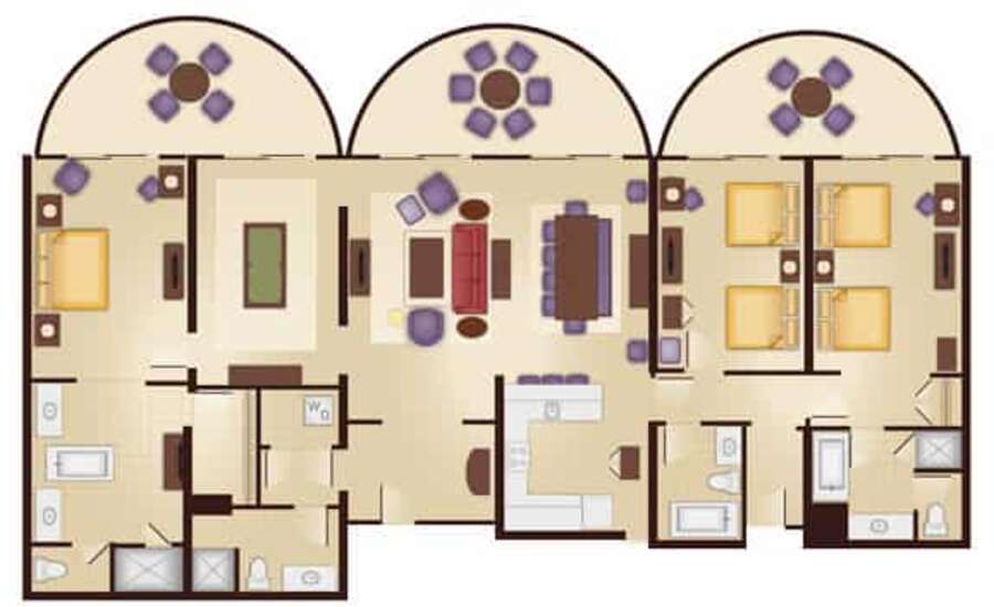 Animal Kingdom - Jambo House - 3BR Floor Plan