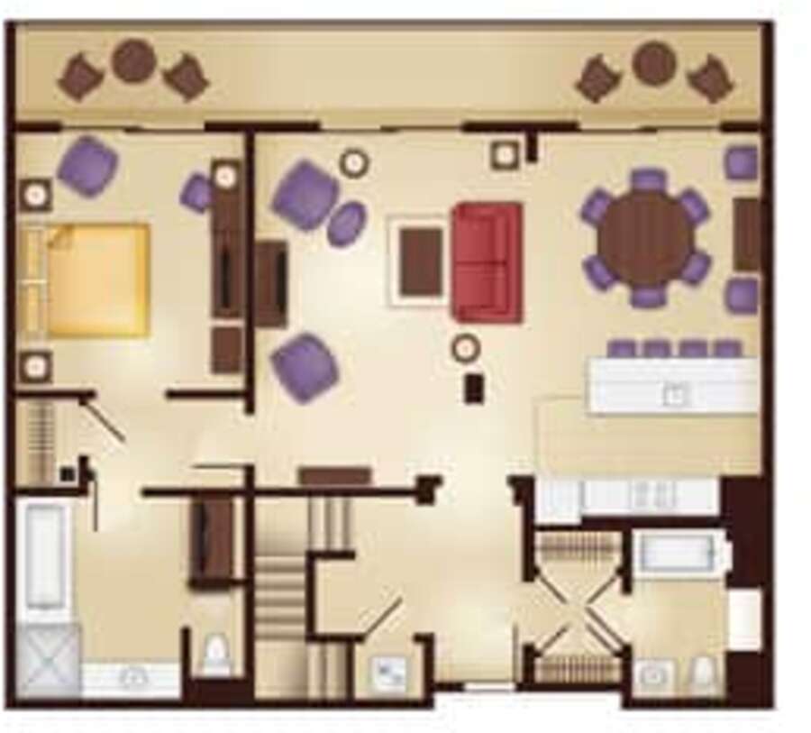 Animal Kingdom - Kidani Village - 3BR Floor Plan