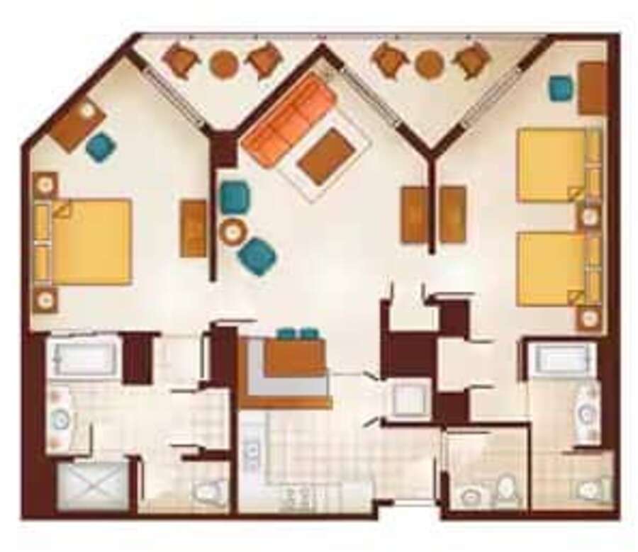 Aulani - 2BR Floor Plan