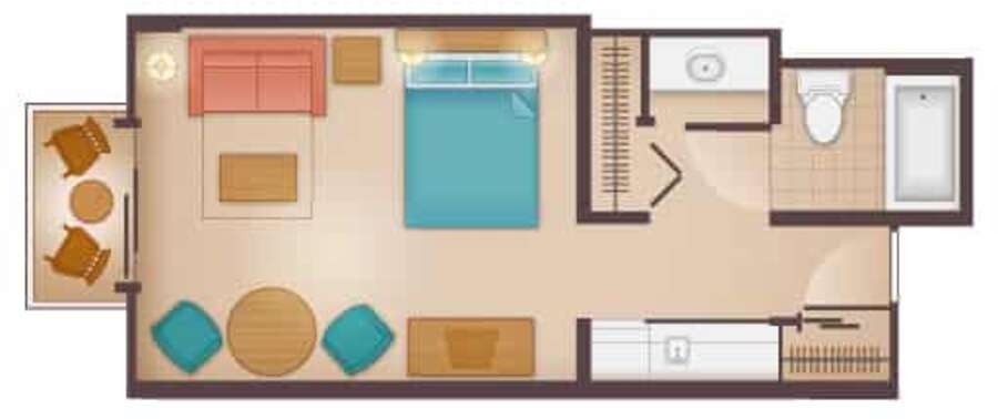 Beach Club - Studio Floor Plan
