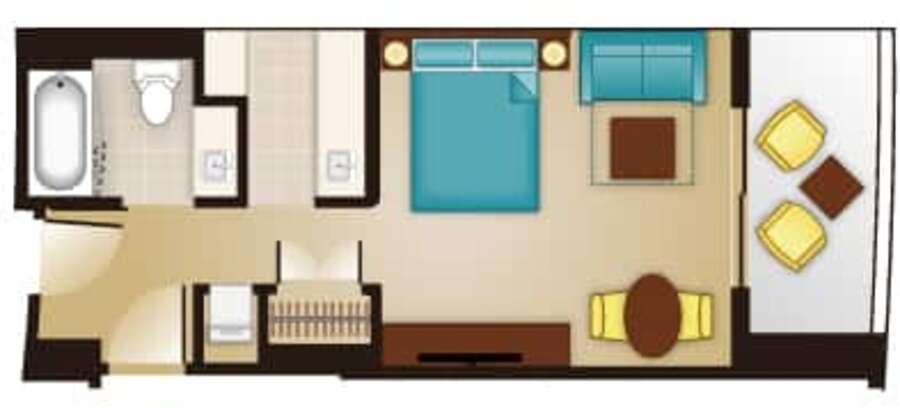 Bay Lake Tower - Studio Floor Plan