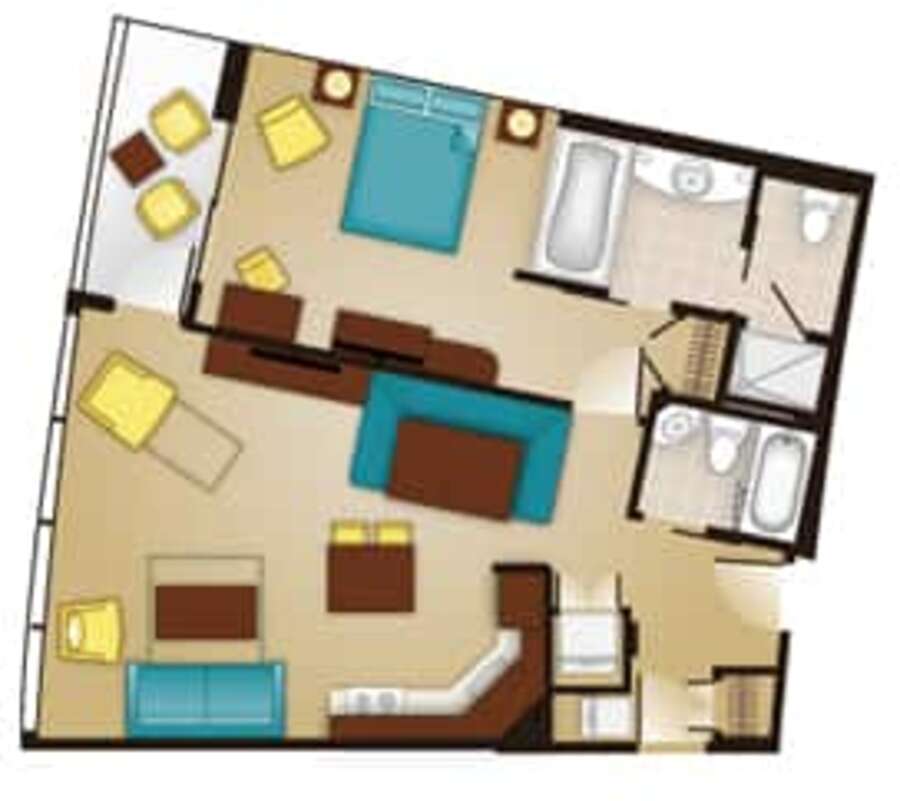 Bay Lake Tower - 1BR Floor Plan