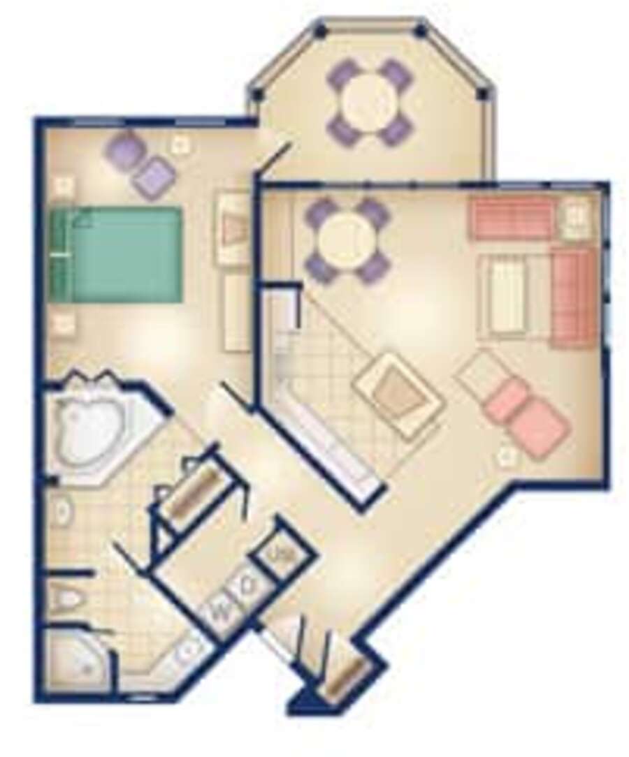 Old Key West - 1BR Floor Plan