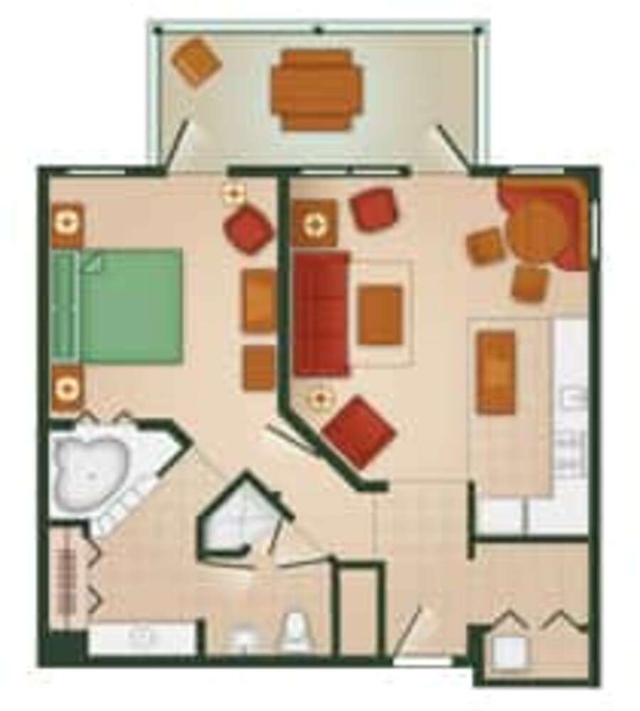 Hilton Head - 1BR Floor Plan
