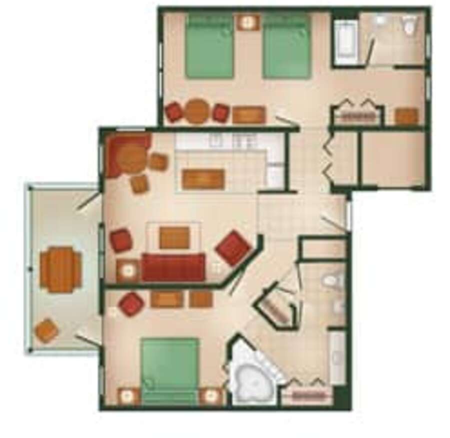 Hilton Head - 2BR Floor Plan