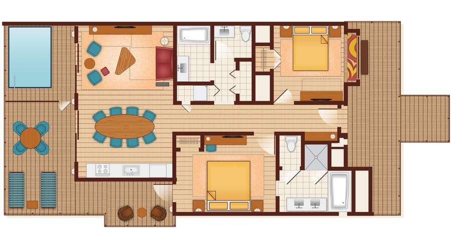 Polynesian - Bungalow Floor Plan