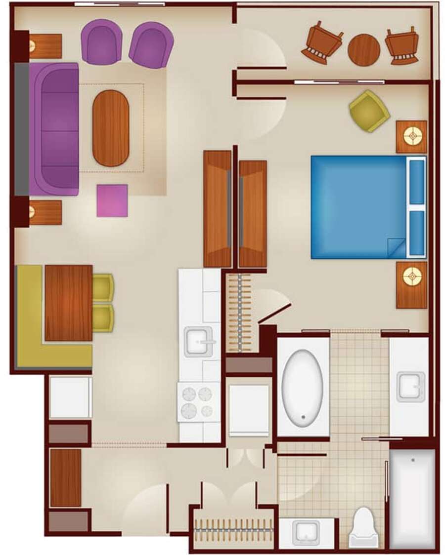 Riviera - 1BR Floor Plan