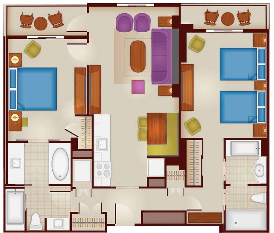 Riviera - 2BR Floor Plan