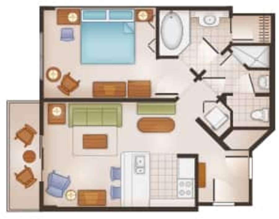 Saratoga Springs - 1BR Floor Plan