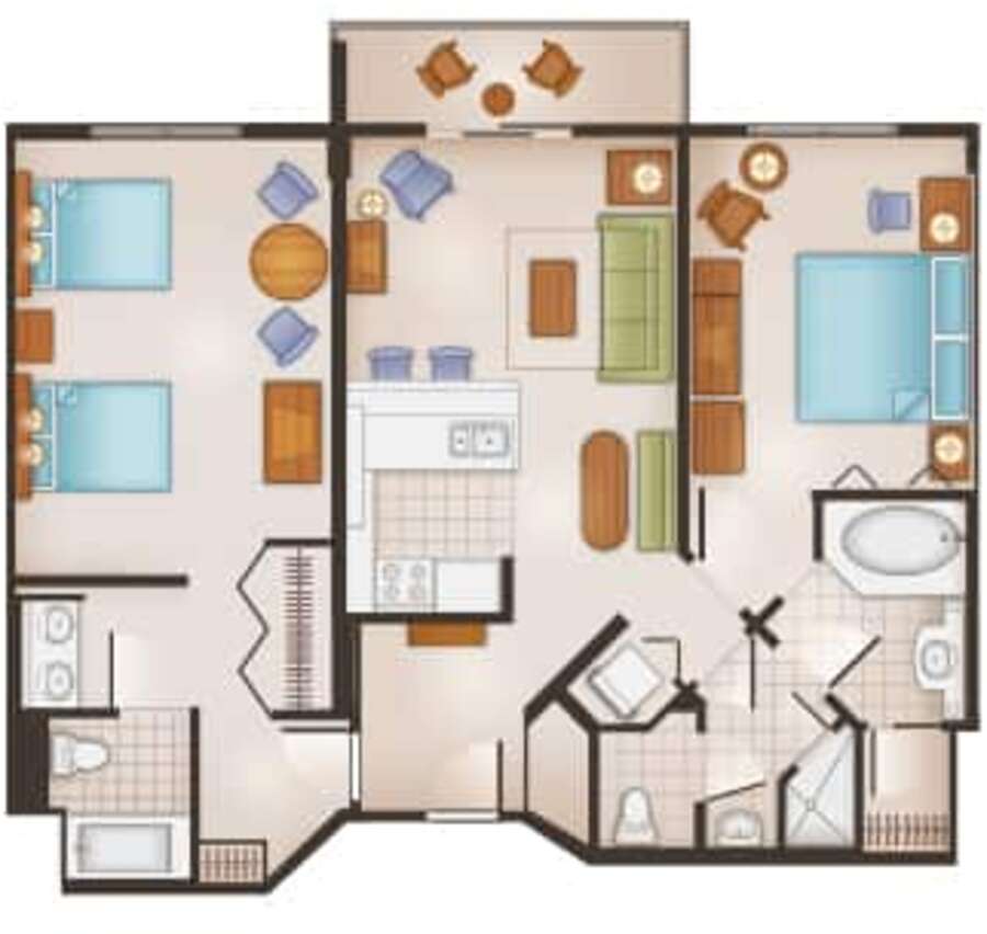 Saratoga Springs - 2BR Floor Plan