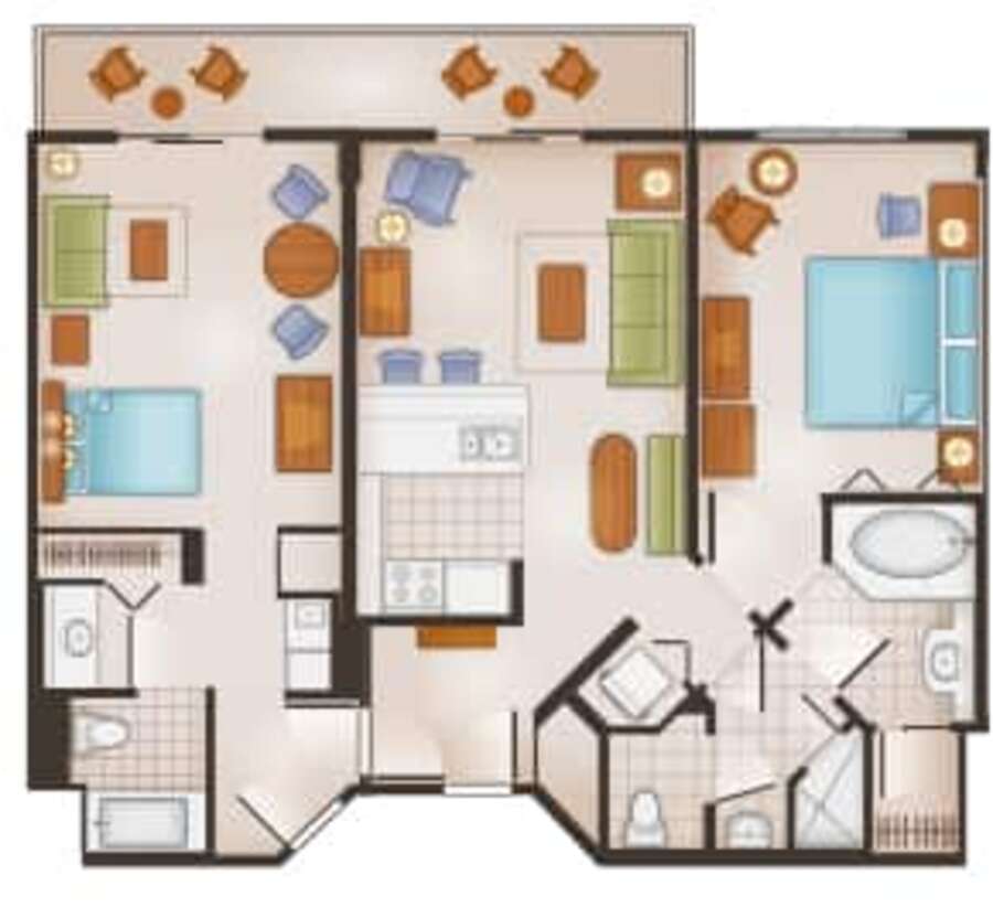 Saratoga Springs - 2BR Lock-Off Floor Plan