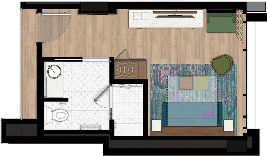 Disneyland Hotel - Duo Studio Floor Plan