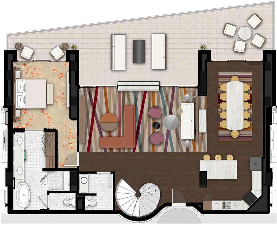 Disneyland Hotel - 3BR Floor Plan
