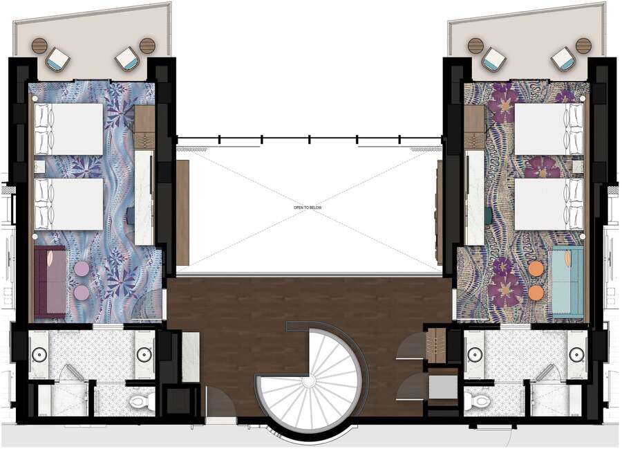 Disneyland Hotel - 3BR Floor Plan