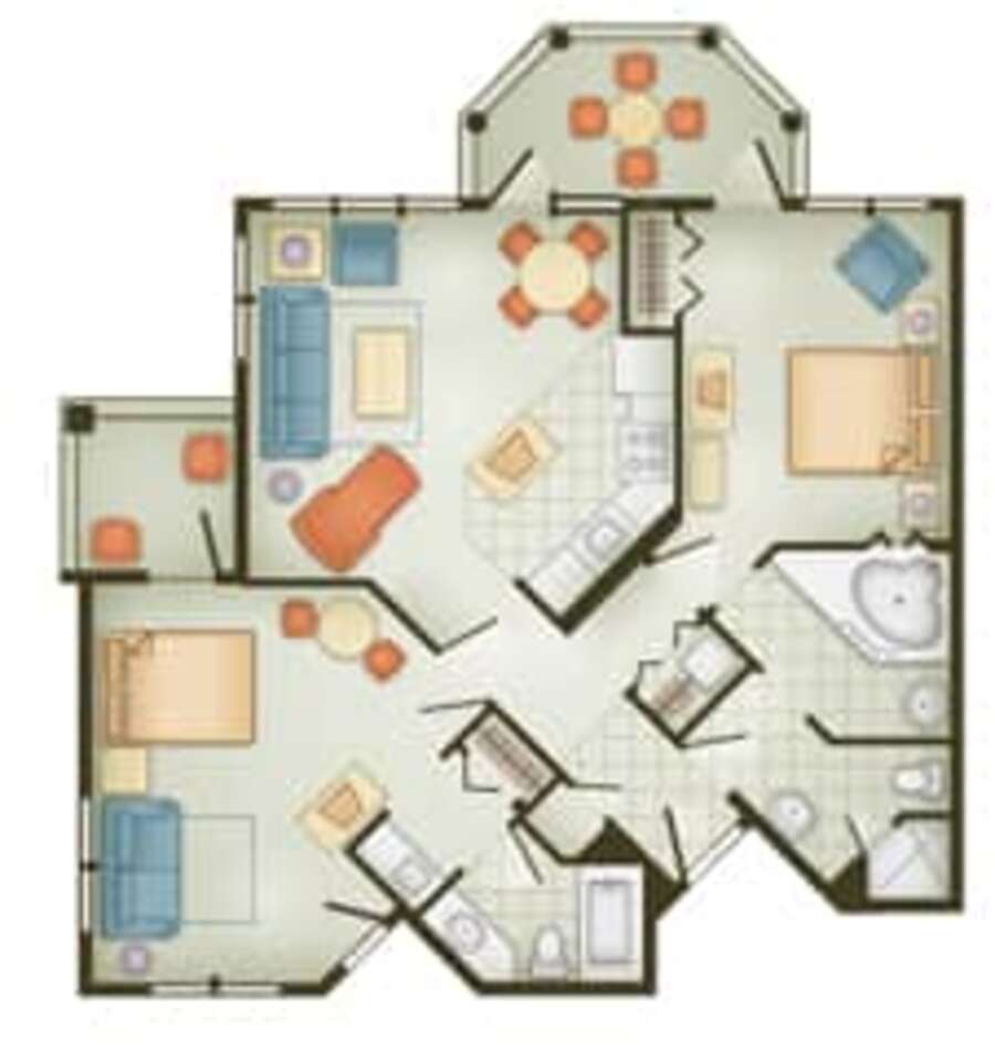 Vero Beach - 2BR Lock-Off Floor Plan