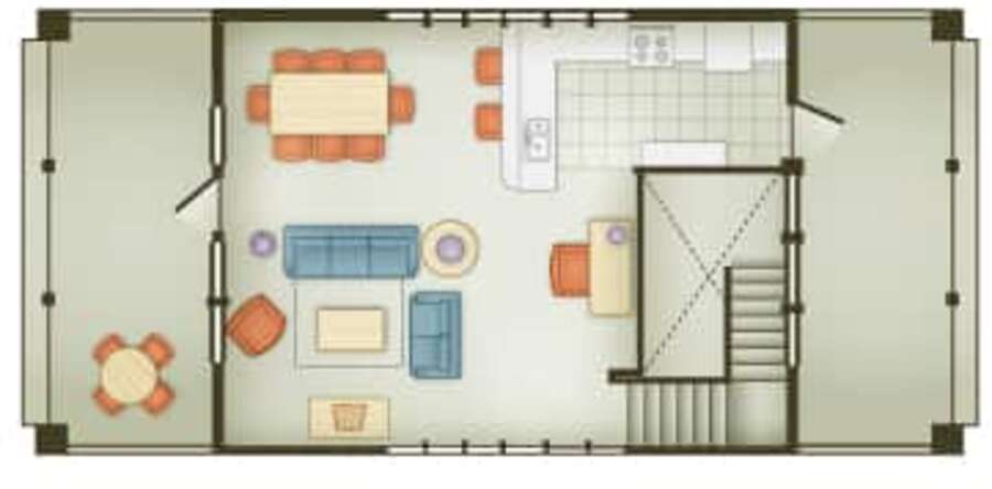 Vero Beach - 3BR Cottage Floor Plan