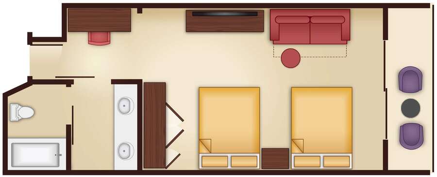 Grand Floridian - Studio Floor Plan