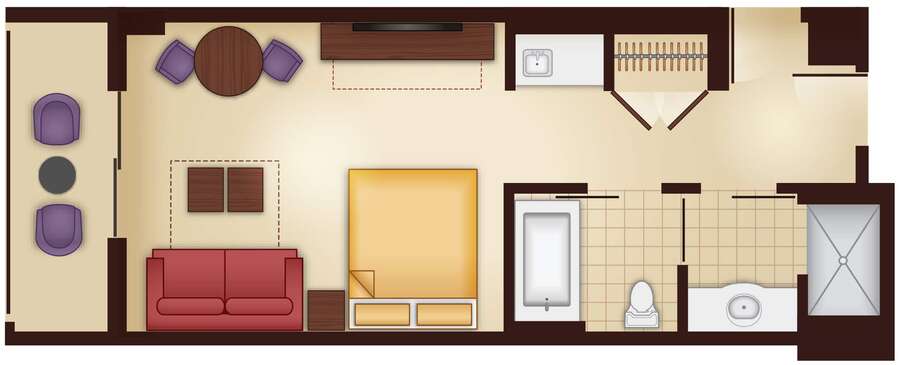 Grand Floridian - Resort Studio Floor Plan