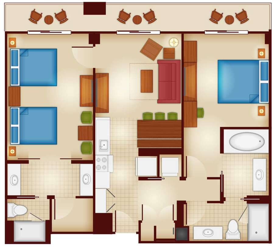 Copper Creek - 2BR Floor Plan