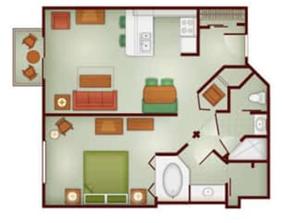 Boulder Ridge - 1BR Floor Plan